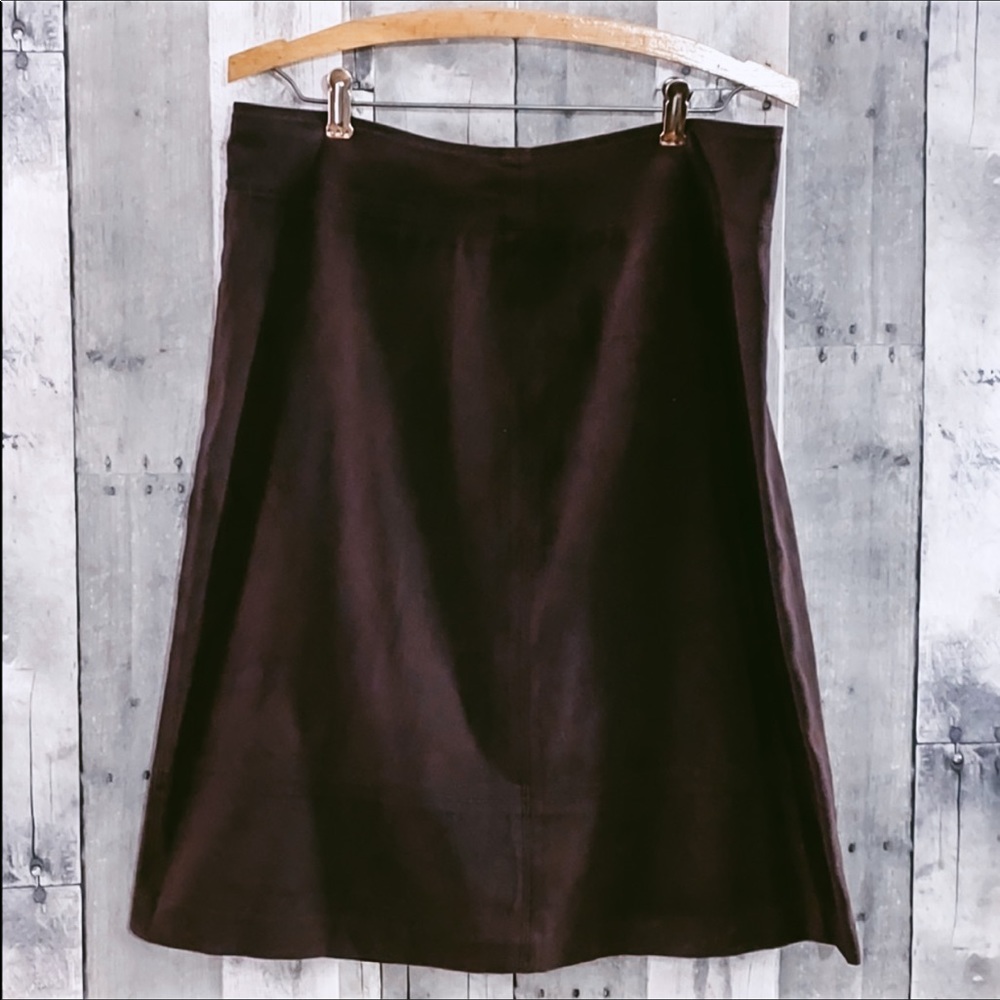 Macy’s faux Suede brown skirt size 8